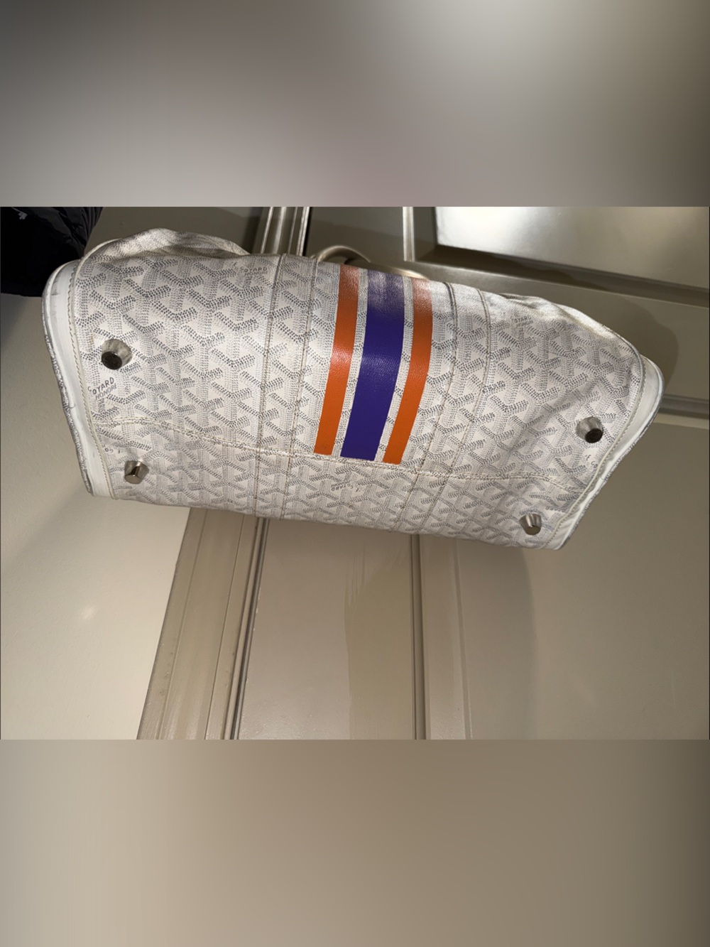Goyard Croisiere 35” Duffel/Hand Bag in white 2006 - Picture 3 of 17